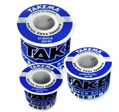 ROLLO DE SOLDARURA ESTAÑO DE 1LB/453.5gr - TAKEMA
