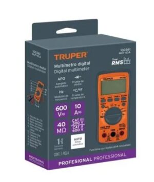 MUT-50: MULTIMETRO PROFESIONAL CON RMS VERDADERO Y AUTO RANGO - TRUPER