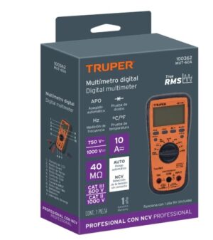 MUT-60A: MULTIMETRO PROFESIONAL CON RMS VERDADERO Y AUTO RANGO - TRUPER