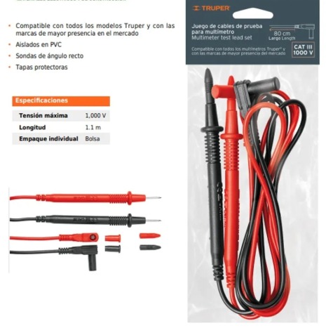 MUT-CAB: PUNTAS PARA MULTIMETRO - TRUPER
