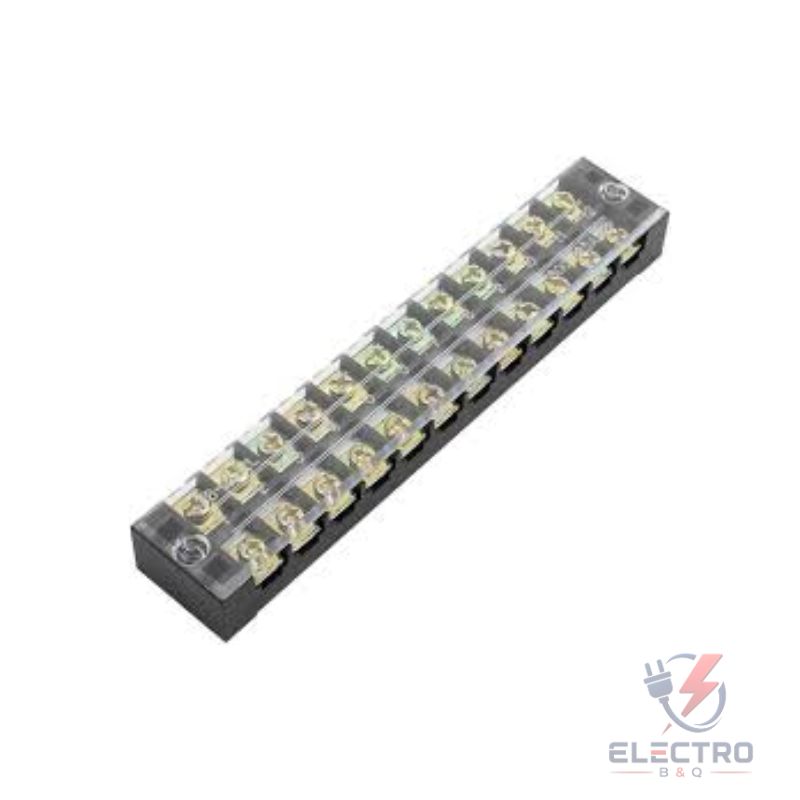 BORNERA DE BAQUELITA, TB-2512L DE 25A/600V, 12 POLOS