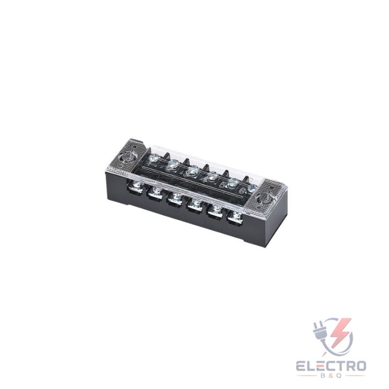 BORNERA DE BAQUELITA, TB-2506L DE 25A/600V, 6 POLOS