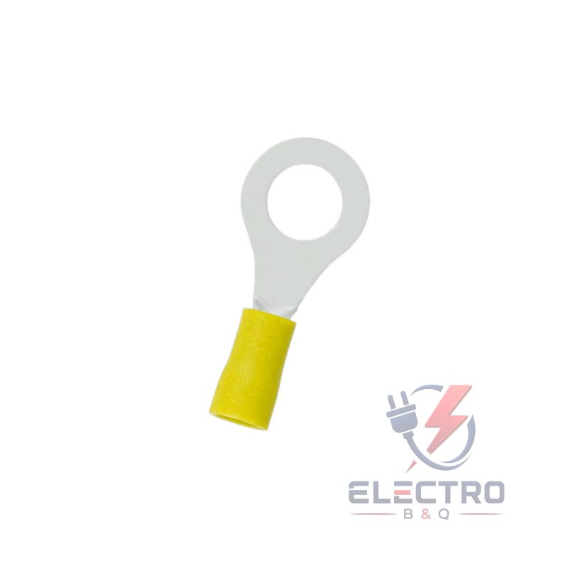 TERMINAL OJAL 1/4 AMARILLO, RV5.5-6mm PARA CALIBRES 12-10AWG