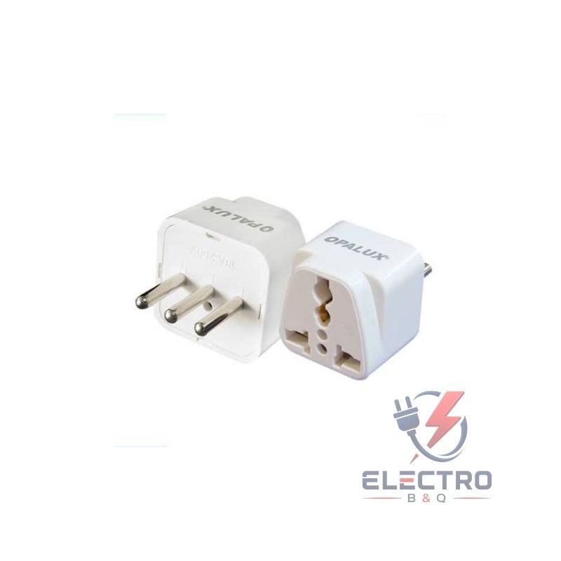 ADAPTADOR TOMA MULTIPLE UNIVERSAL TIPO T A 3 EN LINEA, OPALUX OP-605L5