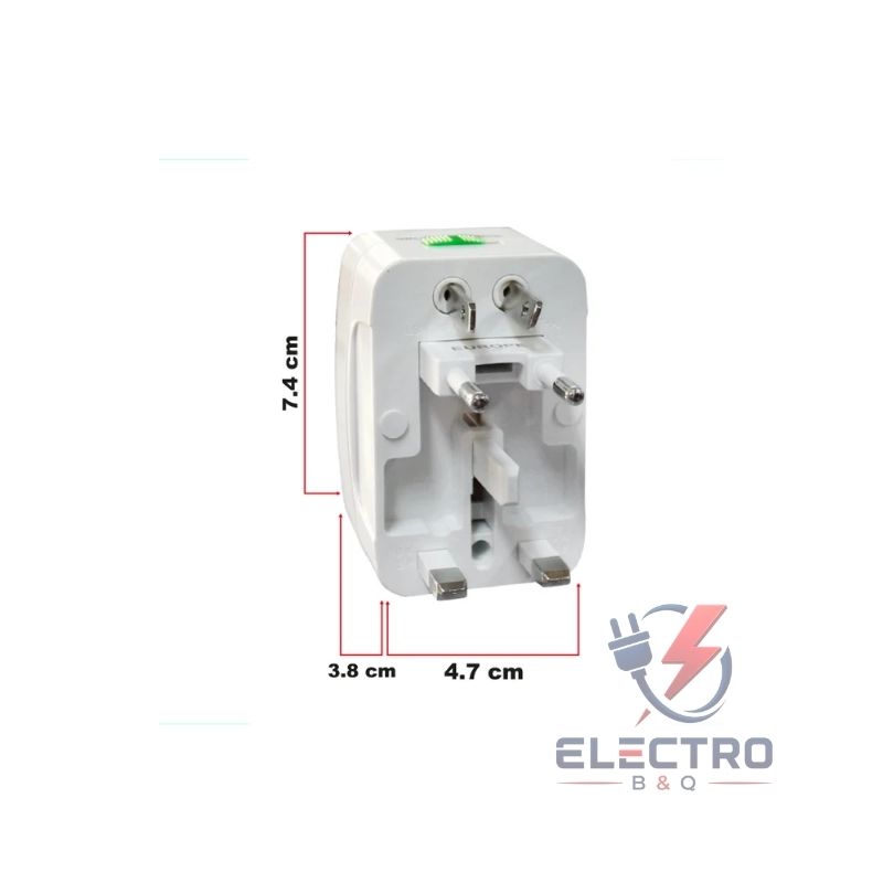 ADAPTADOR UNIVERSAL VIAJERO, PURO COBRE, OPALUX OP-931-L - Imagen 2