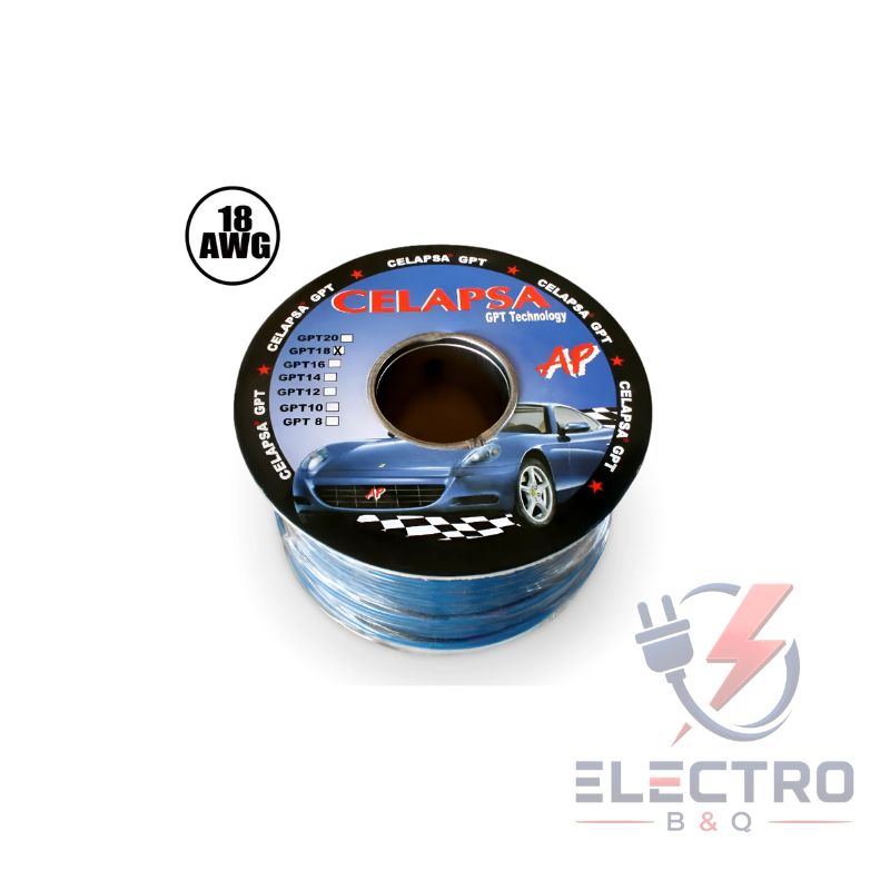 CABLE AUTOMOTRIZ CELAPSA GPT-18 AWG, ( por rollo)