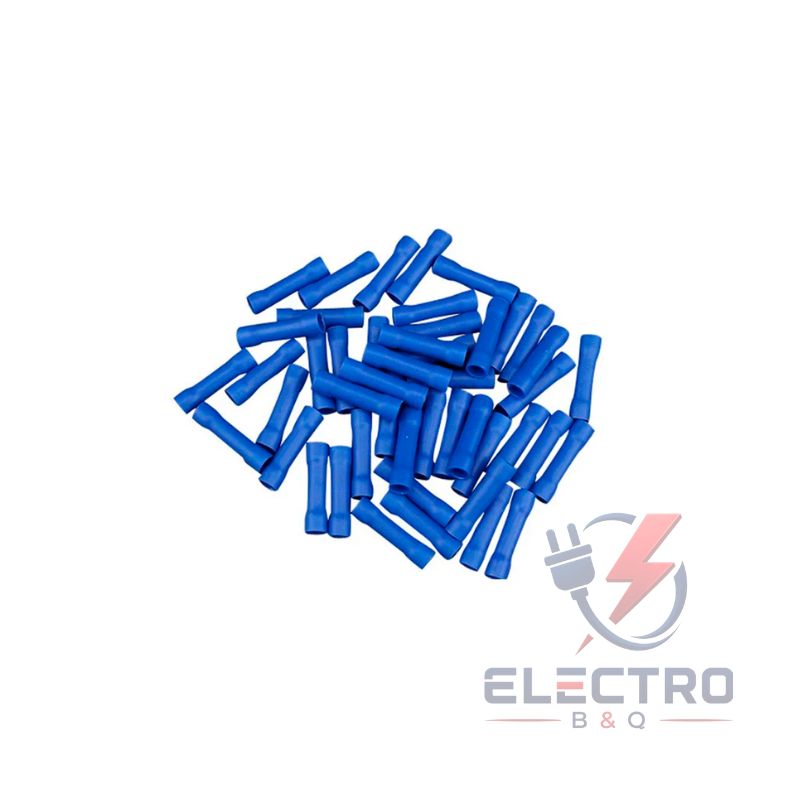 CONECTORES DE EMPALME AZUL BV2 PARA CALIBRES 16-14 AWG (100pzas) - Imagen 2