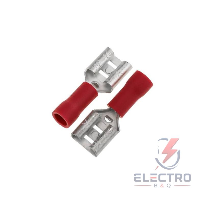 TERMINAL TIPO ENCHUFE HEMBRA ROJO, FDD1.25-250 PARA CALIBRES 22-18AWG - Imagen 2