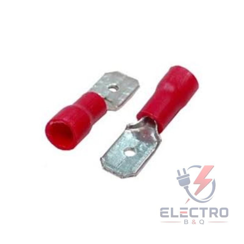 TERMINAL TIPO ENCHUFE MACHO ROJO, MDD1.25-250 PARA CALIBRES 22-18AWG - Imagen 2