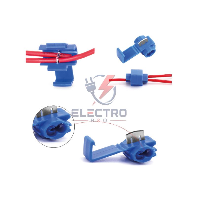 CONECTORES K'LEB CD87810, EMPALMES RAPIDOS DE DERIVACION AZUL - Imagen 2